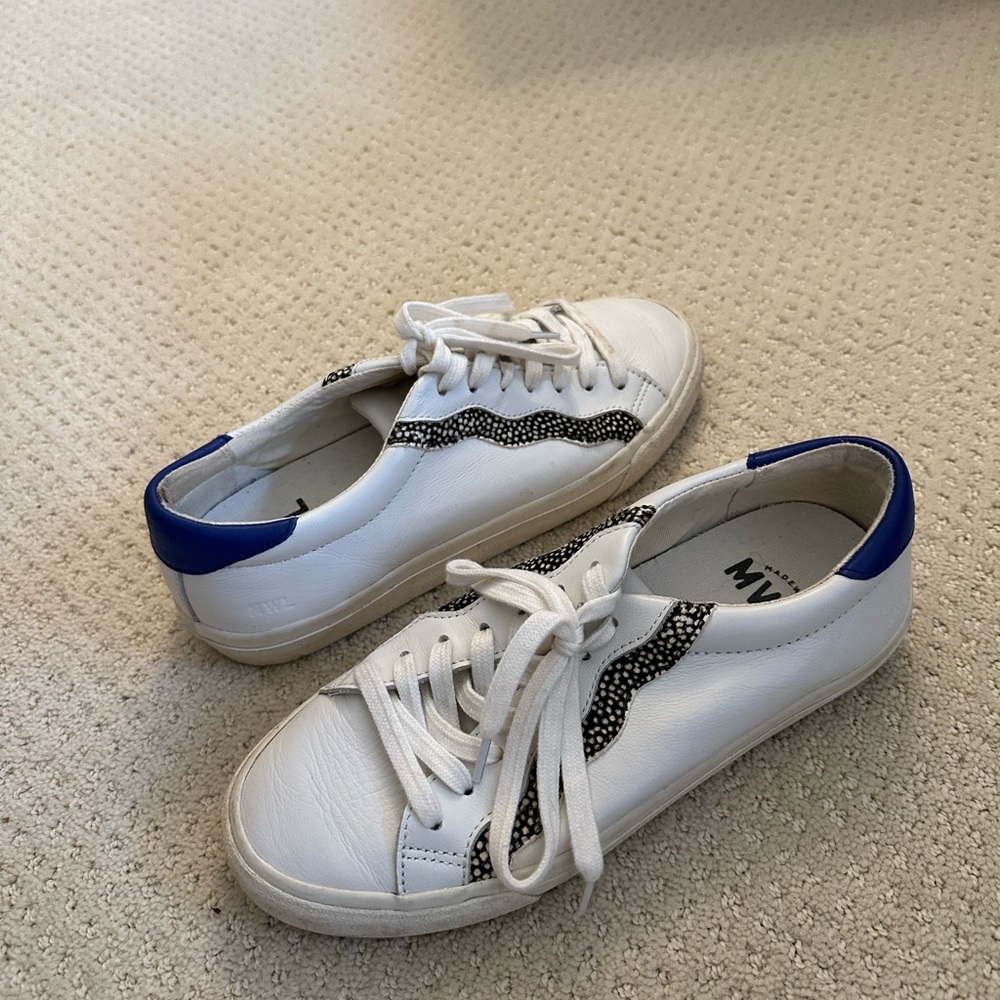 Madewell Sneakers White with Animal Print